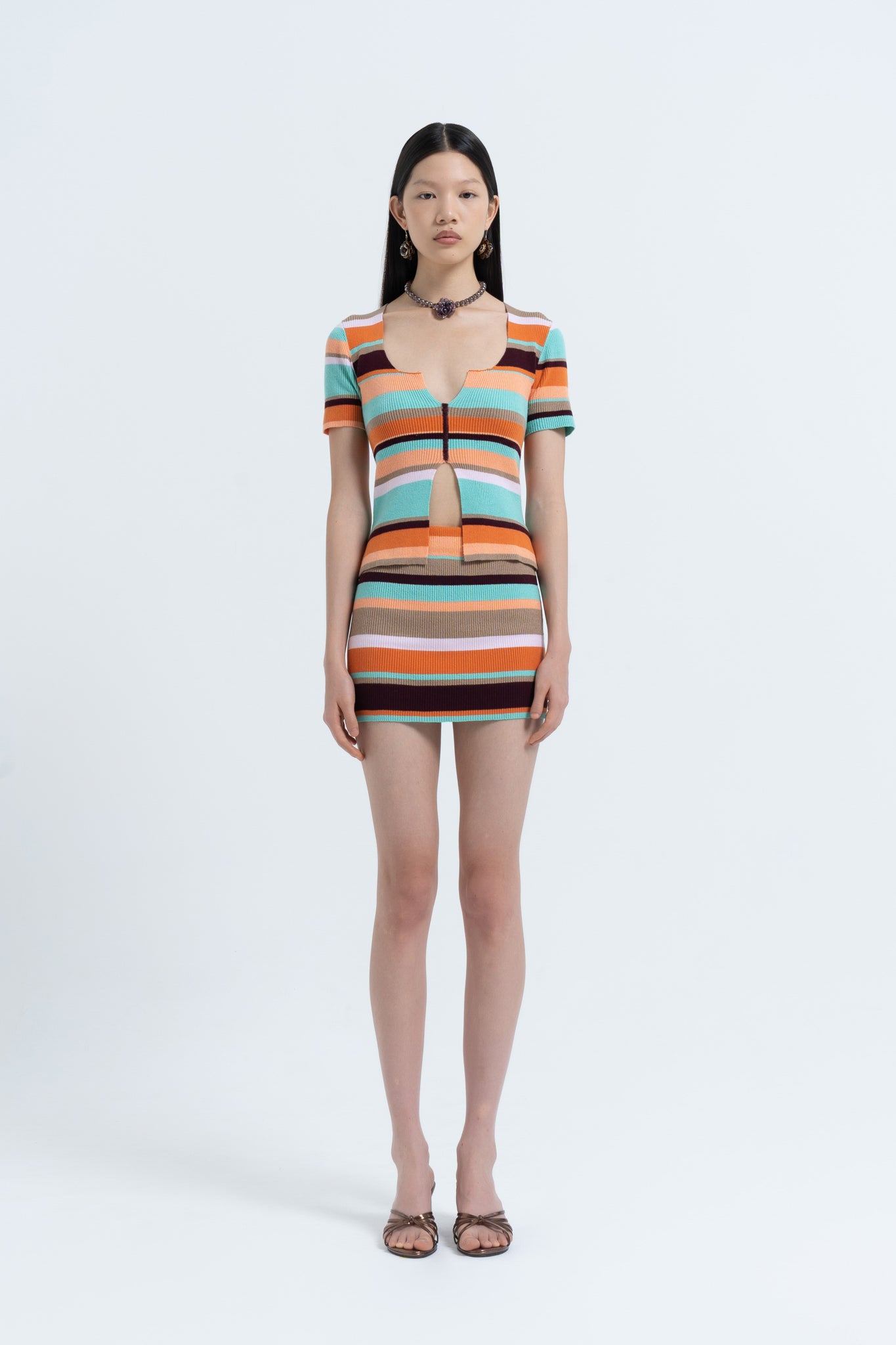 Stripe Mini Skirt in Multi