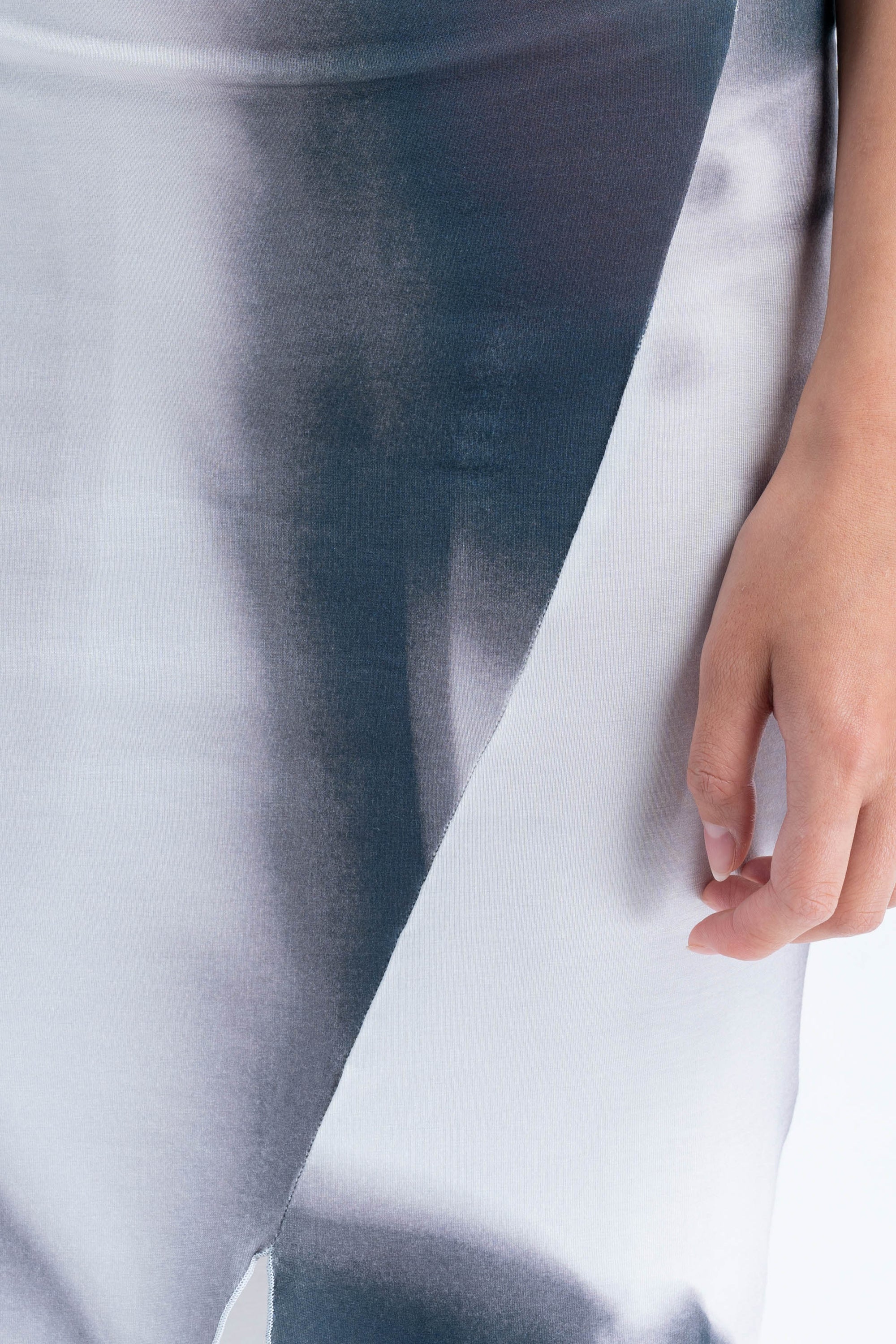Arthur Apparel Monochrome Cut-Out Midi Skirt