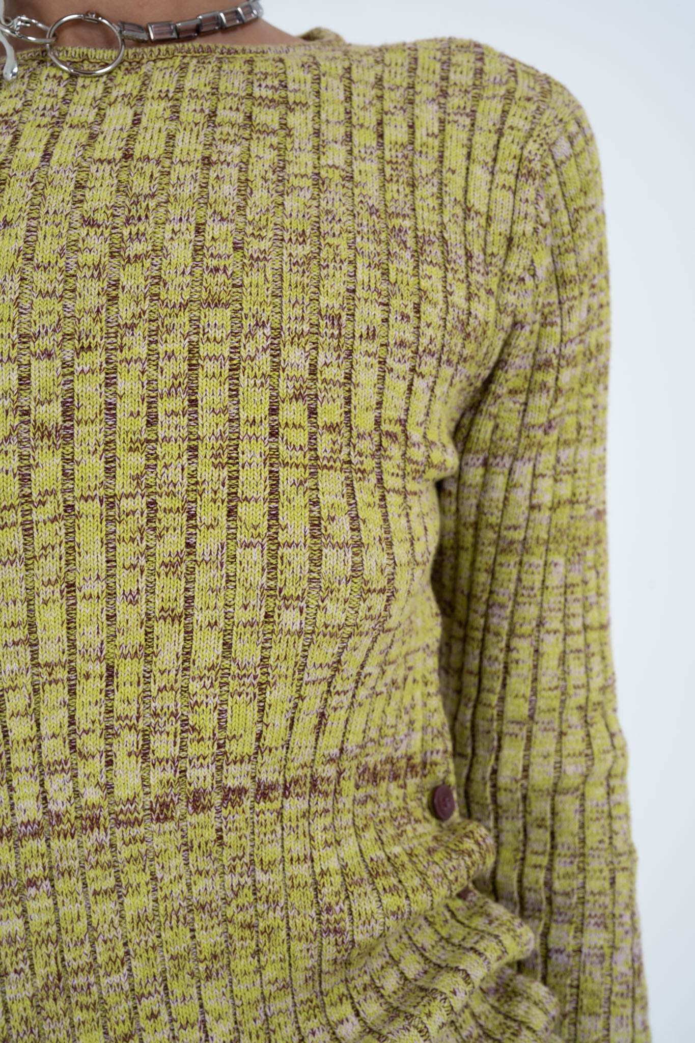 Arthur Apparel Asymmetric Green Cotton Knit Top Winter Cardigan
