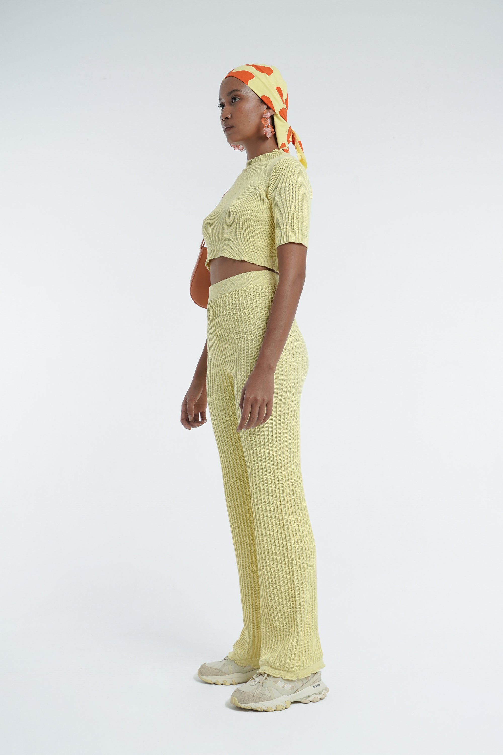 Highrise Knit Top in Limoncello