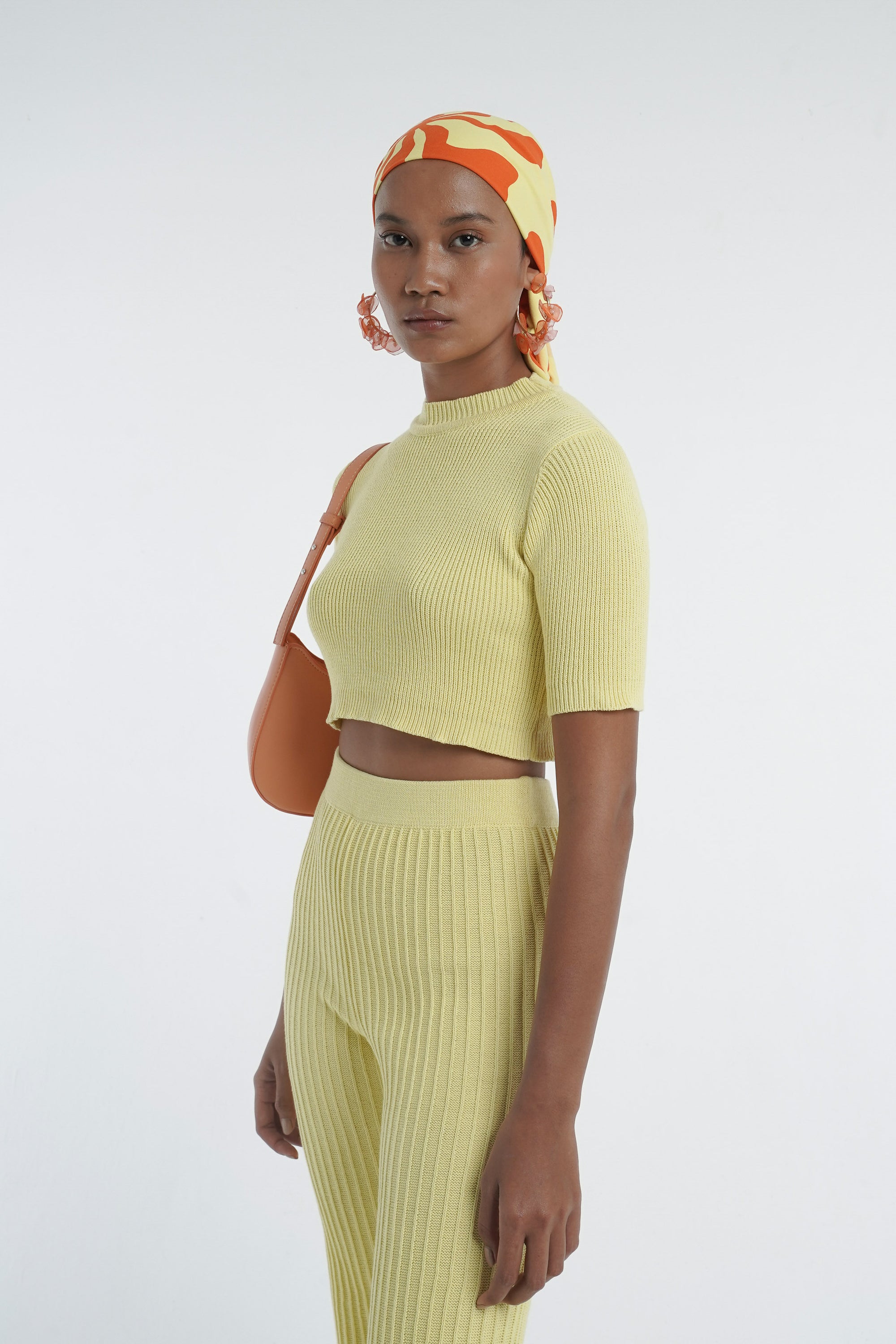 Highrise Knit Top in Limoncello
